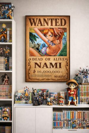 Nami Wanted Poster – One Piece Anime Wall Art Print | Vintage Pirate Bounty Artwork