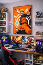 Naruto Uzumaki Rasengan Wall Art Print – Naruto Shippuden Anime Action Artwork | Iconic Ninja Poster