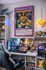 Pharaoh Atem Wall Art Print – Yu-Gi-Oh! Dark Magician King of Games | Legendary Anime Card Artwork