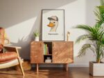 Sad Duck Art Print, Dark Humor Meme Poster, Funny Quirky Wall Decor, Emotional Cartoon Illustration, Digital Download