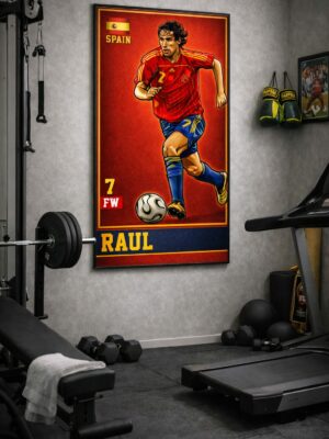 Raúl González Iconic Football Artwork – The Master of Timing