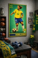 Ronaldinho Iconic Football Artwork – The Joyful Genius of Brazil