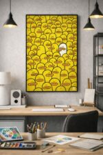 Stand Out – Minimalist Crowd Illustration Wall Art