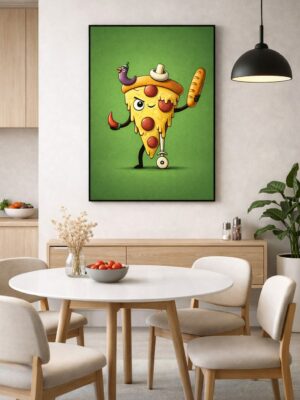 Whimsical Character Art Print – “Unbalanced Diet”