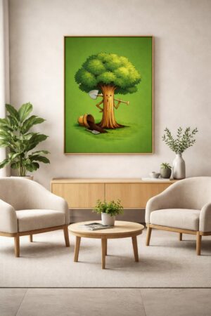 Whimsical Concept Art Print – “Self-Maintenance”