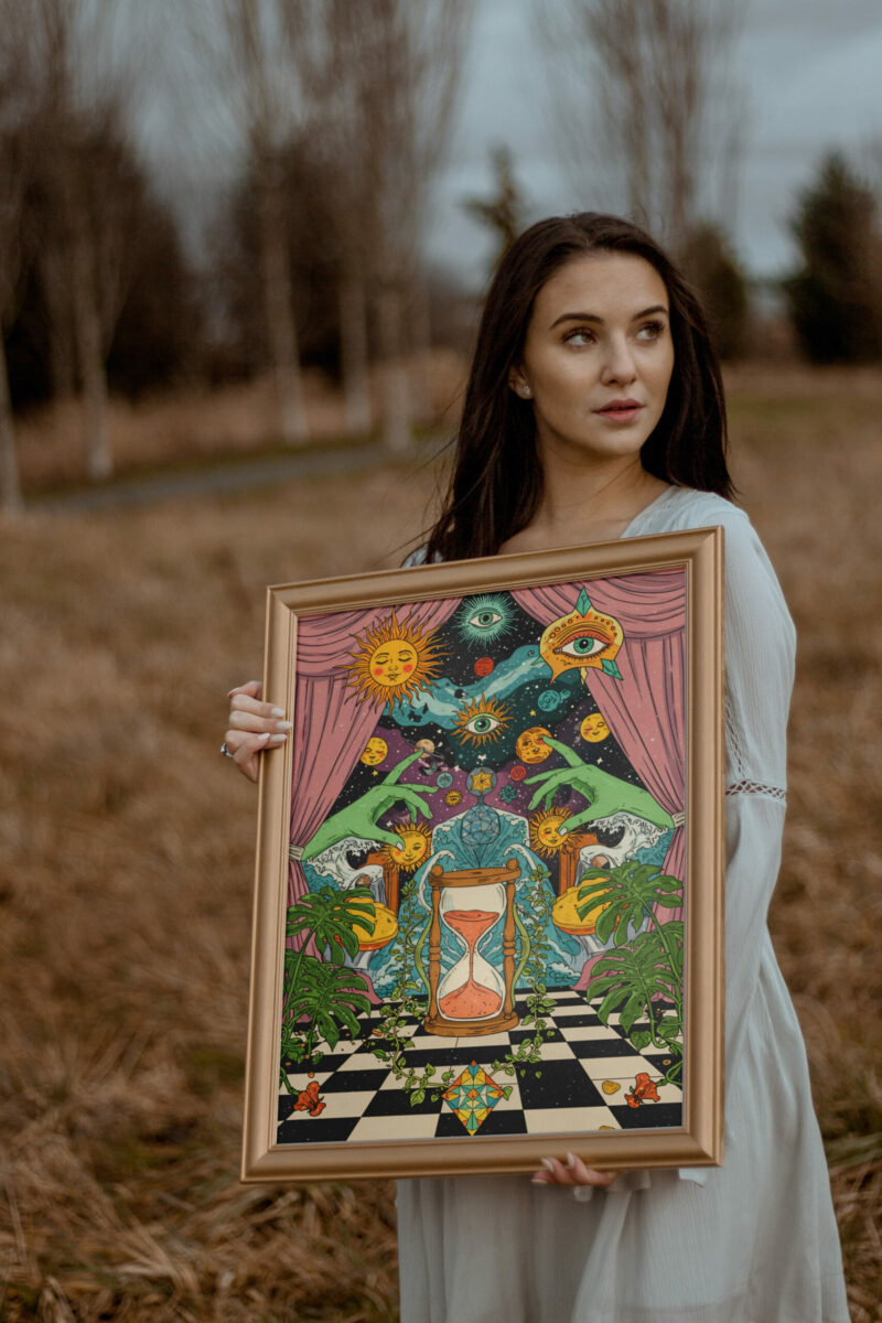 Women with Poster Mockup