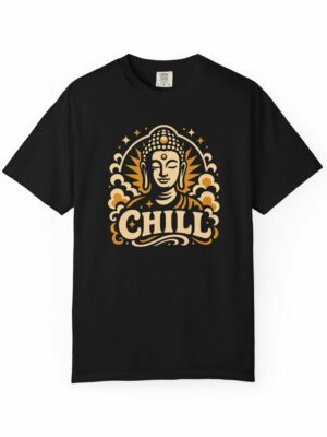 Chill Buddha Tea Meditation Retro Graphic Tee