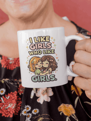 I Like Girls Who Like Girls Pride Mug – LGBTQ Coffee Cup