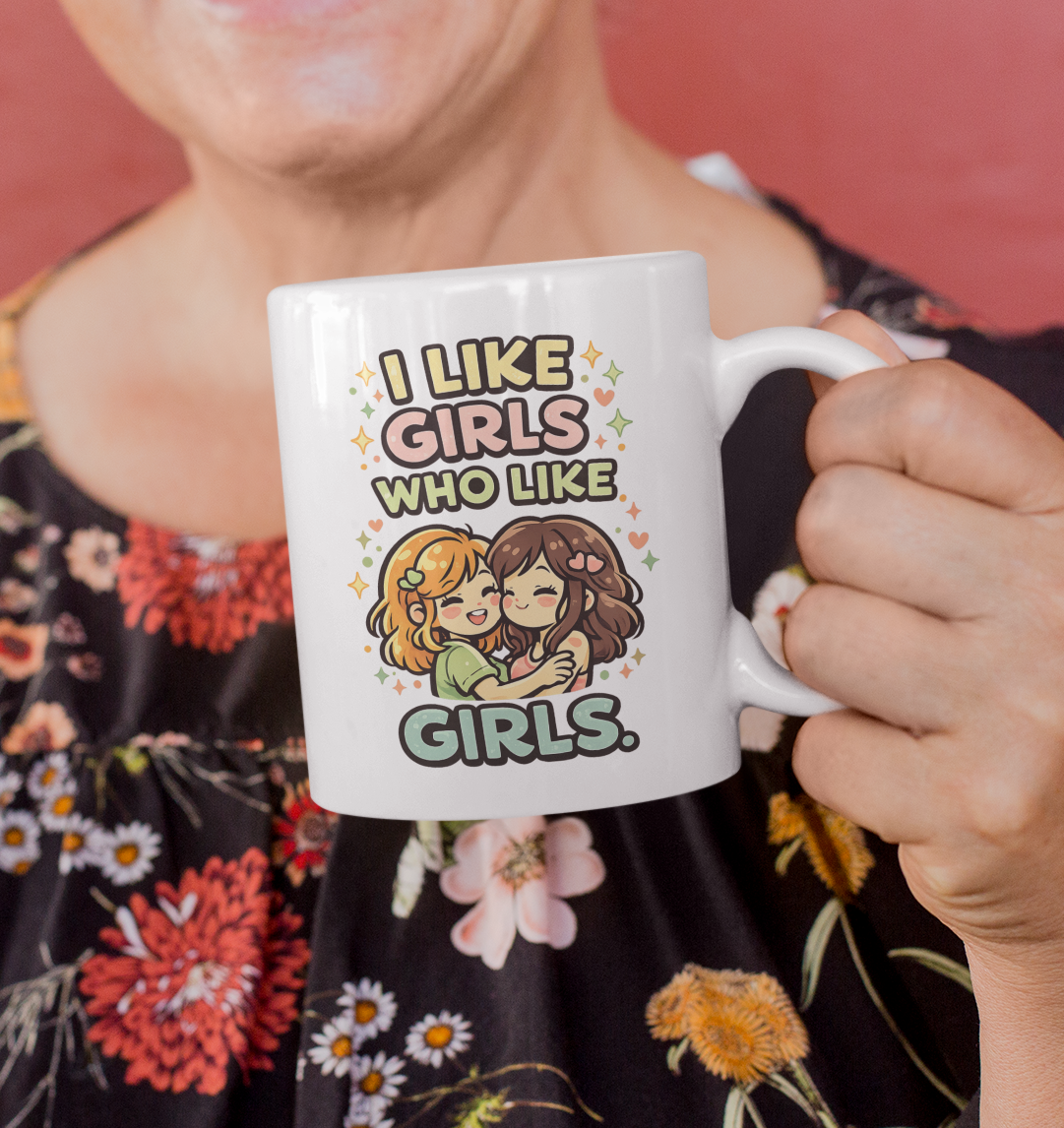I Like Girls Who Like Girls Pride Mug – LGBTQ Coffee Cup