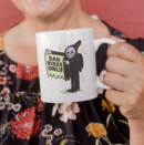 Bad Vibes Only Mug – Dark Humor Grim Reaper Coffee Cup