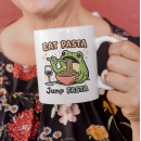 Eat Pasta Jump Fasta Mug – Funny Frog Pasta Coffee Cup