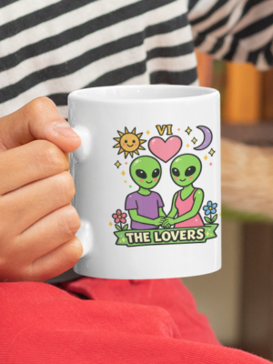 The Lovers Alien Mug – Cute Cosmic Romance Coffee Cup