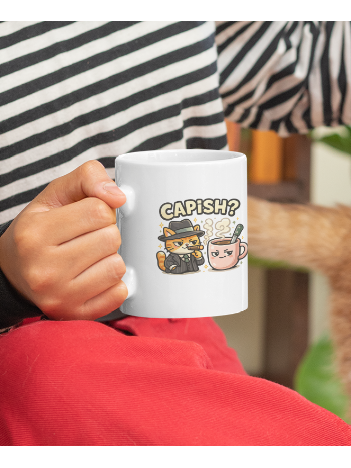 Capish? Mafia Cat Funny Mug – Gangster Coffee Cup