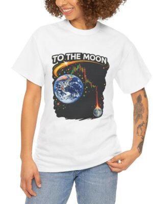 To The Moon Premium Cotton T-Shirt – Luxury Graphic Streetwear Tee Inspired by Crypto Markets & Modern Space Aesthetic