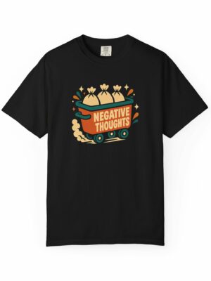 Negative Thoughts Trash Cartoon Graphic Tee