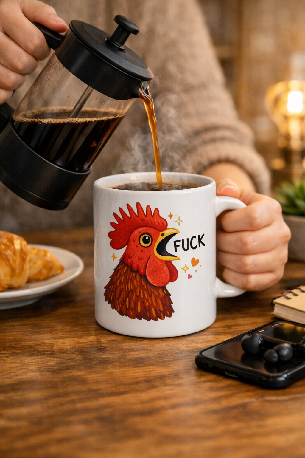 Funny Rooster Mug – Bold Sarcastic Chicken Statement Coffee Cup - Image 2