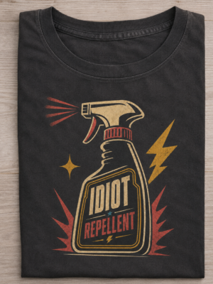 Idiot Repellent Sarcastic Spray Sarcastic Humor Unisex Graphic Tee