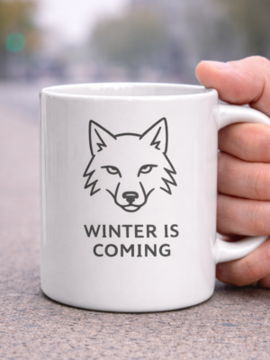 Winter Is Coming – Minimal Wolf Sigil Mug