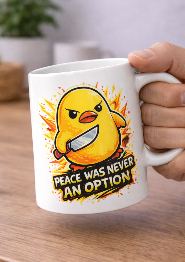 Peace Was Never an Option Angry Chick Mug