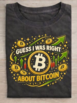 Guess I Was Right About Bitcoin Unisex T-Shirt (100% Cotton)