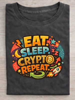 Eat Sleep Crypto Repeat Unisex T-Shirt (100% Cotton)
