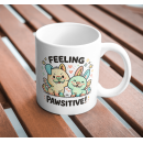 Feeling Pawsitive – Cute Cat Friends Mug