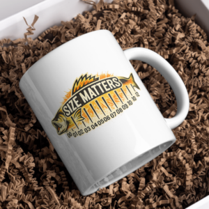 Size Matters Fishing Ruler Bass Mug