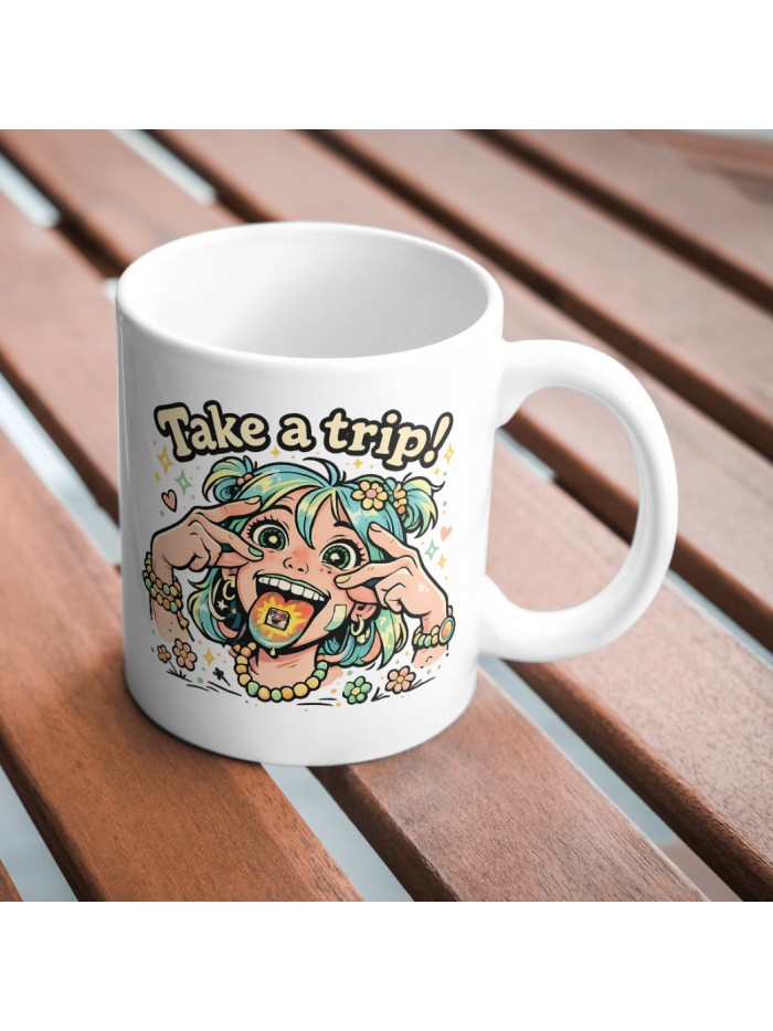 Take a Trip Mug – Psychedelic Festival Art Design