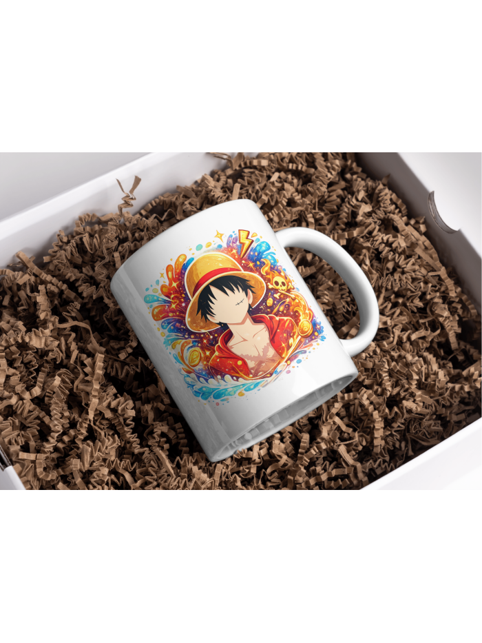 Minimalist Pirate Anime Ceramic Coffee Mug