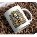 Screaming Barcode Horror Mug – Surreal Art Statement Cup