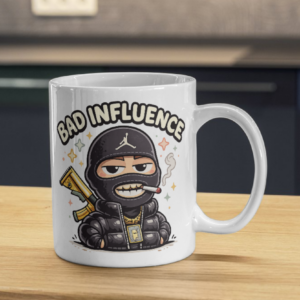 Bad Influence Mug – Street Cartoon Character Design