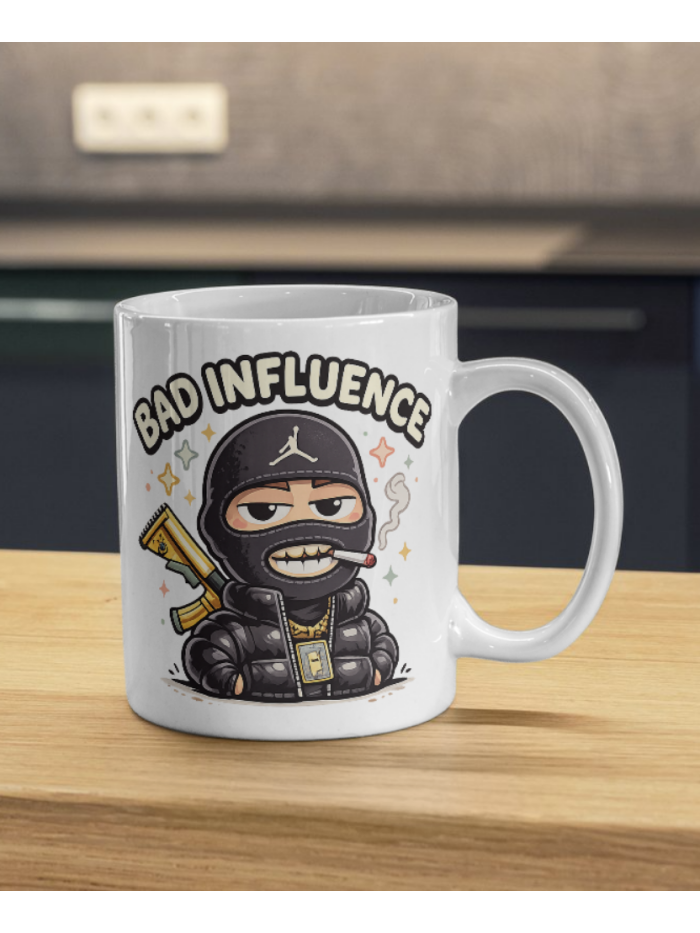 Bad Influence Mug – Street Cartoon Character Design