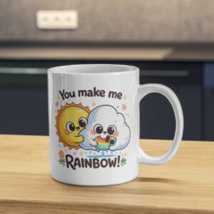 You Make Me Rainbow – Sun & Cloud Mug