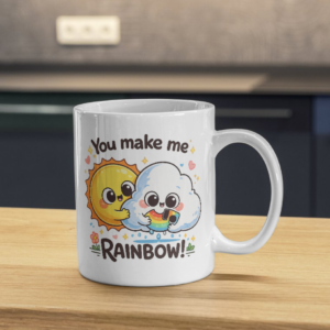You Make Me Rainbow – Sun & Cloud Mug