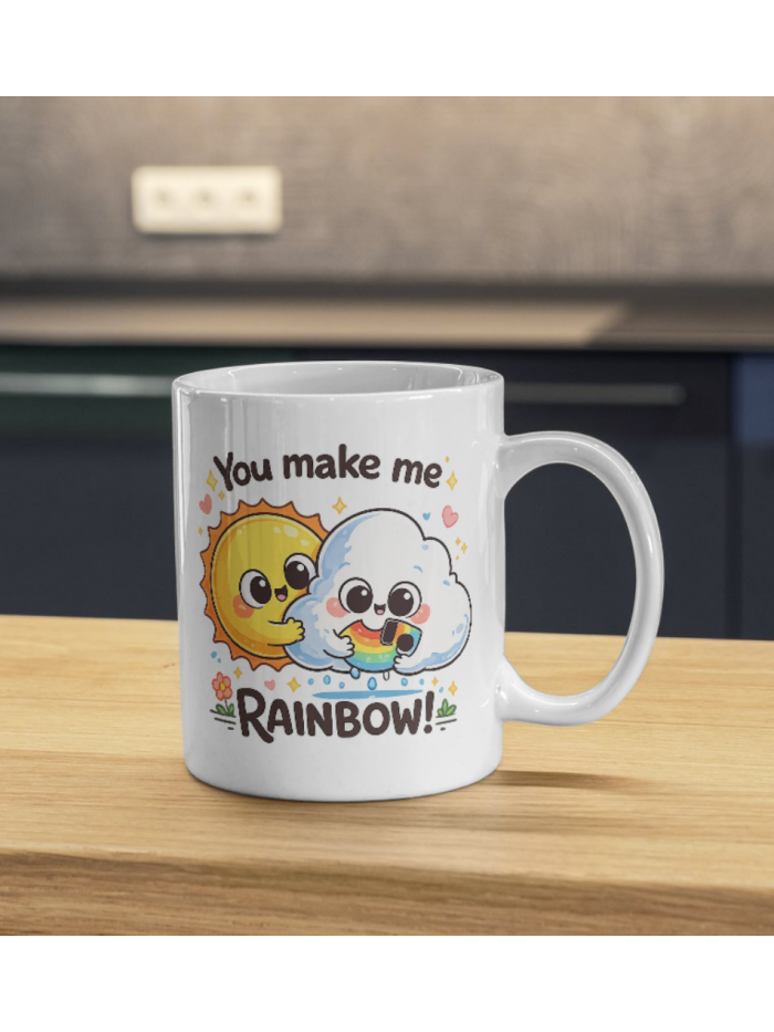You Make Me Rainbow – Sun & Cloud Mug