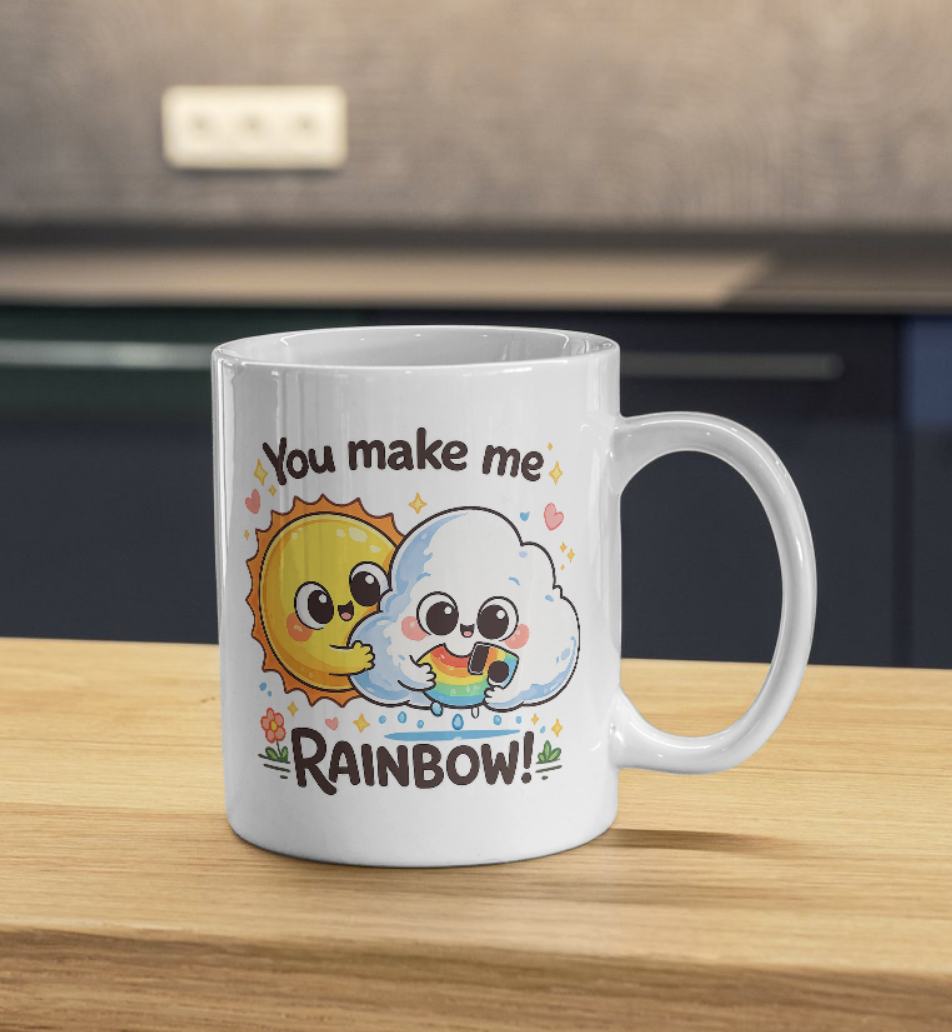 You Make Me Rainbow – Sun & Cloud Mug
