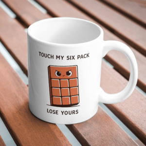 Touch My Six Pack – Funny Chocolate Mug