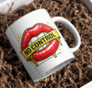 No Control Lips Mug – Bold Pop Art Coffee Mug