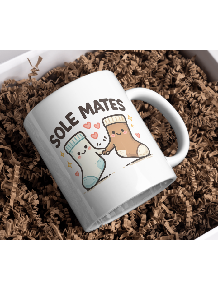 Sole Mates – Cute Socks Couple Mug