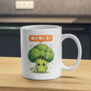 Sad Broccoli – Social Media Veggie Mug