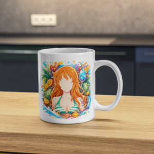 Tropical Anime Woman Ceramic Coffee Mug