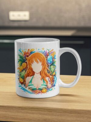 Tropical Anime Woman Ceramic Coffee Mug
