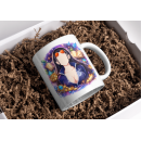 Elegant Anime Scholar Woman Ceramic Coffee Mug