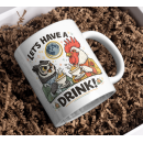 Let’s Have a Drink – Owl & Rooster Mug