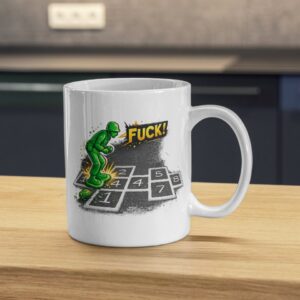 Green Toy Soldier Hopscotch Funny Mug