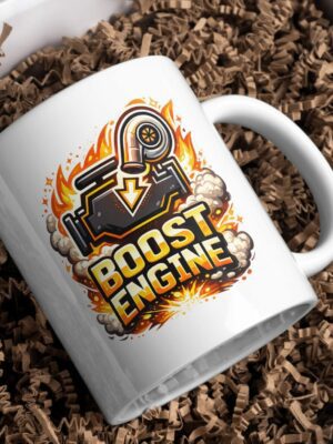 Boost Engine Turbo Mug – Car Enthusiast Power Cup