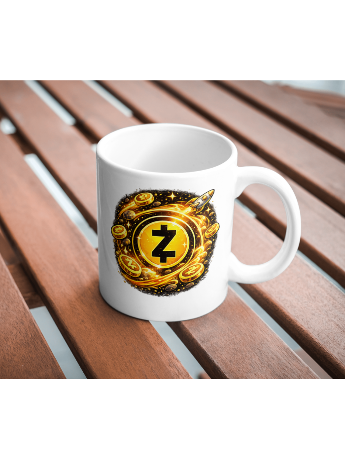 Zcash Rocket Mug – Privacy Coin Coffee Cup for Crypto Holders