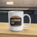 Lesbian AF Retro Pride Mug – Bold LGBTQ Statement Cup