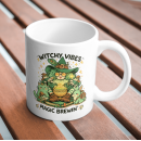 Witchy Vibes Magic Brewin’ Mug – Cute Green Witch Art