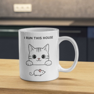 I Run This House – Cute Cat Mug